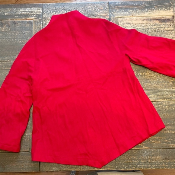 RARE Designer Vintage Marisa Minicucci Virgin Wool Angora Cashmere Red Jacket - Picture 5 of 8